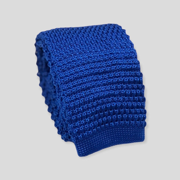 Stefano & Mario T-Knitted-05 Blue Electric Tie