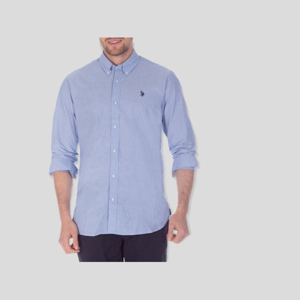 US. POLO ASSN. JEROM SHIRT SF-BD 51004/103 Πουκάμισο Γαλάζιο S/S