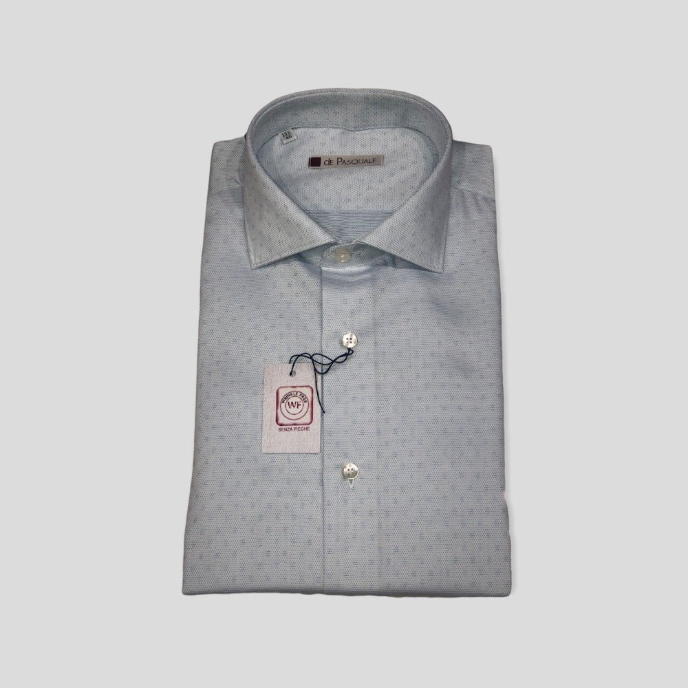 De pasquale TRAVEL/3026 Πουκάμισο Γαλάζιο S/S