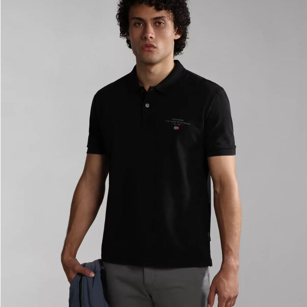 Napapijri ELBAS SS4 041 NP0A4GDL0411 Polo Μαύρο S/S