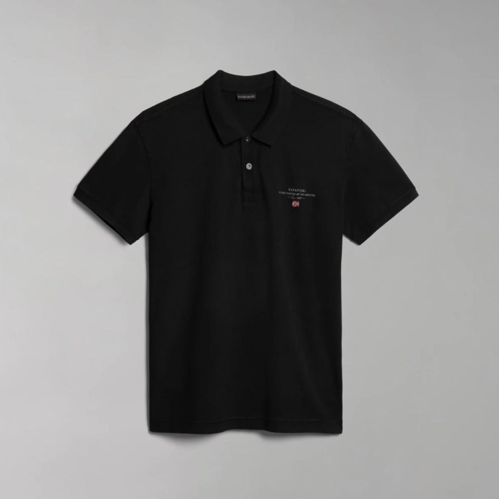 Napapijri ELBAS SS4 041 NP0A4GDL0411 Polo Μαύρο S/S